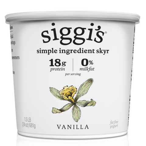 Siggi's Icelandic Skyr Nonfat Yogurt, Vanilla, 24 oz