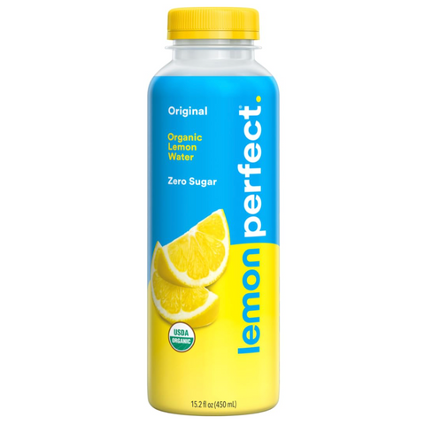 Lemon Perfect Original Lemon, Hydrating Flavored Lemon Water, Zero Sugar, 15.2 fl oz