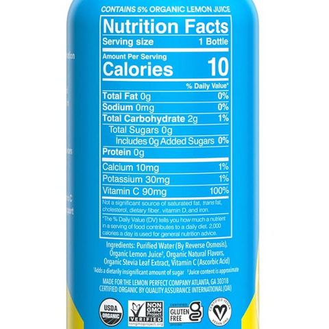 Lemon Perfect Original Lemon, Hydrating Flavored Lemon Water, Zero Sugar, 15.2 fl oz