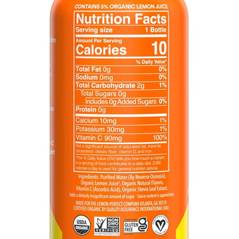 Lemon Perfect Peach, Hydrating Flavored Lemon Water, Zero Sugar, 15.2 fl oz