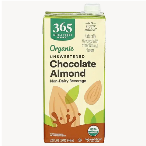 365 Organic Chocolate Unsweetened Almond Milk, 32 Fl Oz