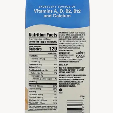 365 by Whole Foods Market Original Oatmilk, 64 fl oz