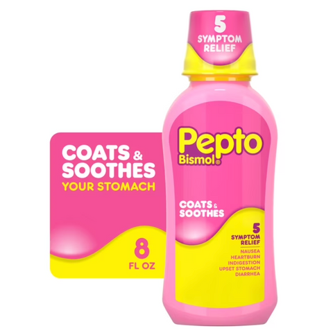 Pepto Bismol Liquid, Upset Stomach Relief, Stomach Relief, Anti-Diarrheal, 8 Fl oz