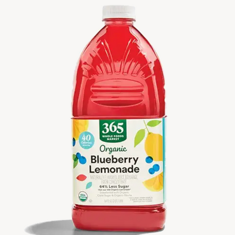 365 Organic Blueberry Lemonade Reduced Sugar Juice, 64 Fl Oz