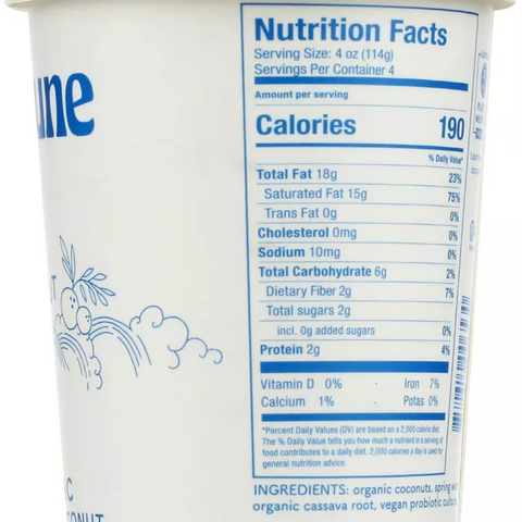 Cocojune Organic Cultured Coconut Yogurt Pure Coconut, 16oz