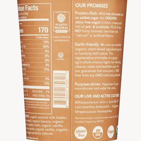 Cocojune Organic Vanilla Protein Coconut Yogurt, 16.8 oz