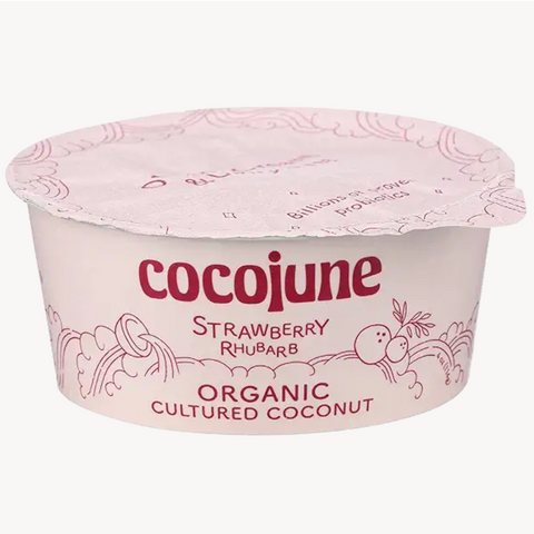 Cocojune Organic Strawberry & Rhubarb, Pink, 4 oz