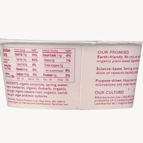 Cocojune Organic Strawberry & Rhubarb, Pink, 4 oz