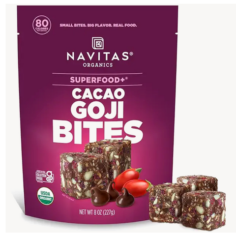 Navitas Organics Cacao Goji Superfood+ BITES, 8oz