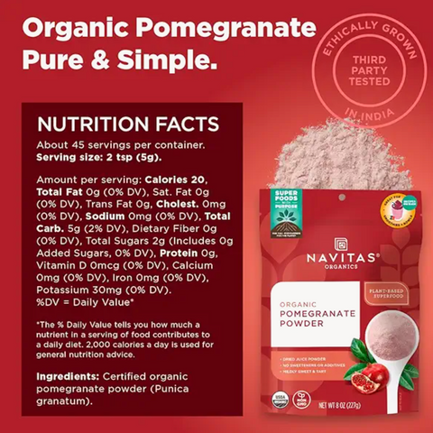 Navitas Organics Pomegranate Powder, 8 oz