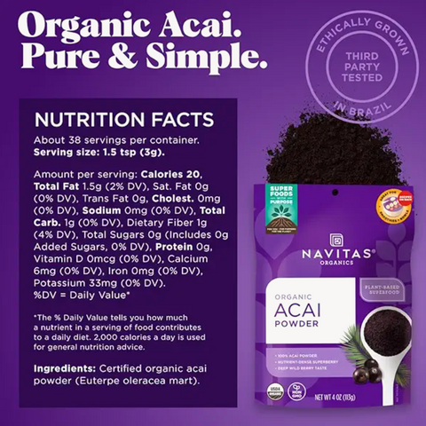 Navitas Organics Acai Powder, 4oz
