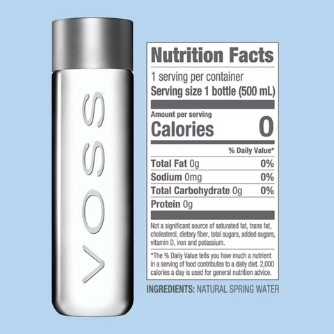 Voss Water Artesian Sparkling Glass, 850 ml