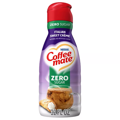 Coffee mate Zero Sugar Italian Sweet Crème Coffee Creamer, 32 fl oz