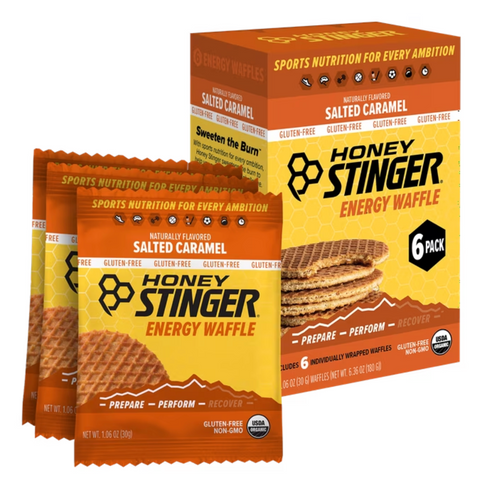 Honey Stinger Organic Gluten Free Salted Caramel Energy Waffle, 6 Count