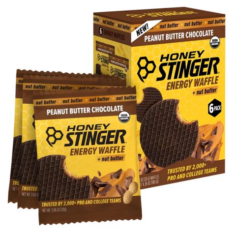 Honey Stinger Organic Peanut Butter Chocolate Energy Waffle, 6 Count