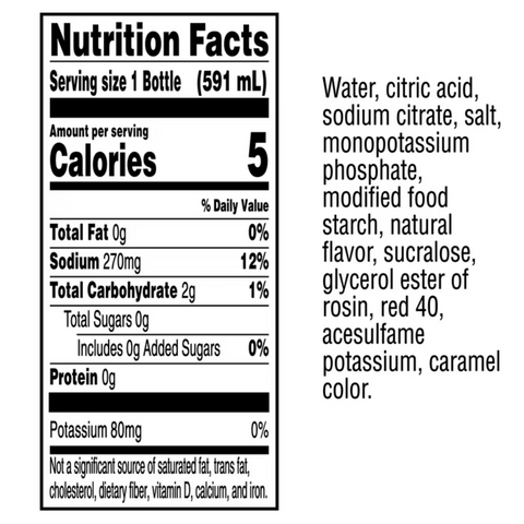 Gatorade Zero Sugar Thirst Quencher Fruit Punch Sports Drinks, 20 fl oz, 8 Count