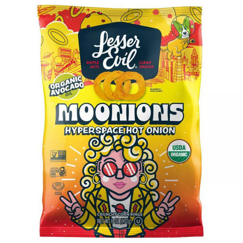 LesserEvil Moonions Hyperspace Hot Onion Chips, 6oz