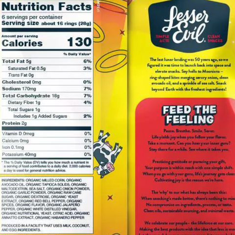 LesserEvil Moonions Hyperspace Hot Onion Chips, 6oz