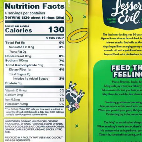 LesserEvil Moonoions Intergalactic Onion Chips, 6oz