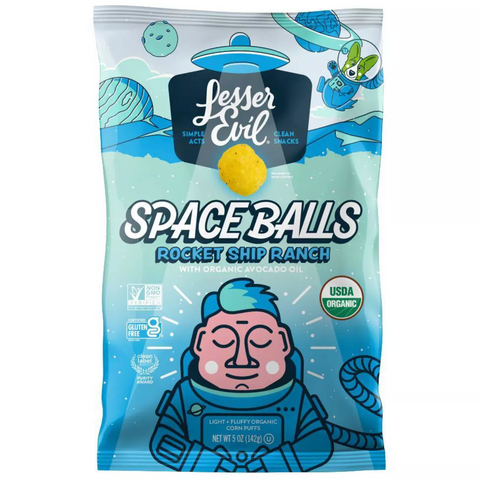 LesserEvil Organic Ranch Space Balls, 5oz