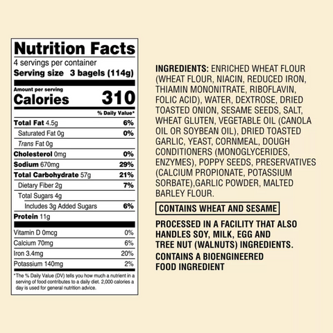 Favorite Day™ Mini Everything Bagels, 16oz, 12 Count