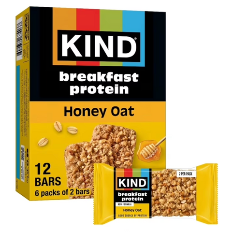 KIND Oats & Honey Breakfast Protein Bars, 6 Count