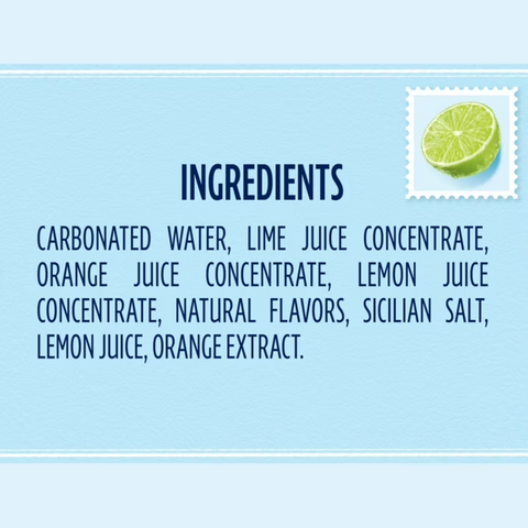 SanPellegrino CIAO Lime Sparkling Flavored Water with Real Fruit Juices, 6 Count