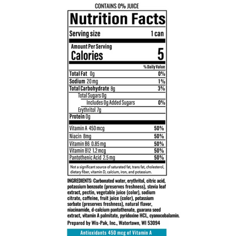 BUBBL'R Antioxidant Sparkling Water, Watermelon Lime Smash'r, 12 fl oz, 6 Count
