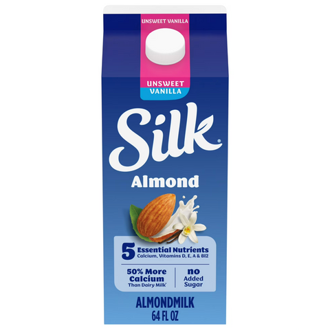 Silk Unsweetened Vanilla Almond Milk, 64 fl oz