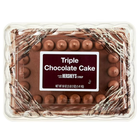Freshness Guaranteed Triple Chocolate Cake, Made with Hershey's Icing, Serves 18, 50oz