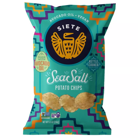 Siete Sea Salt Kettle Potato Chips, 5.5oz