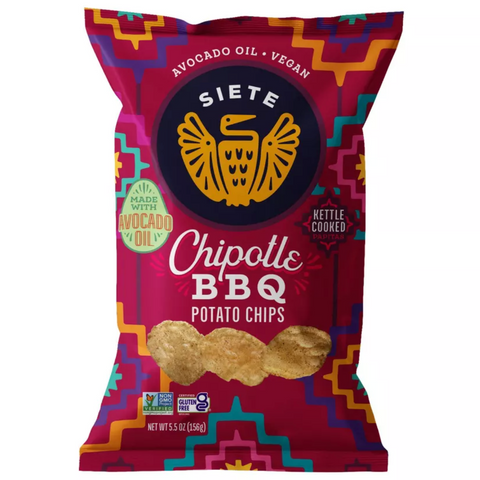 Siete Chipotle BBQ Kettle Cooked Potato Chips, 5.5oz