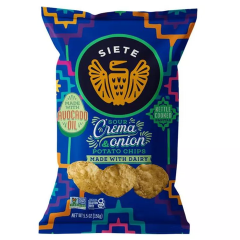 Siete Sour Cream and Onion Kettle Chips, 5.5oz