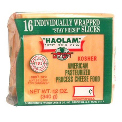 Haolam Yellow American Cheese Food Slices, 12 oz.