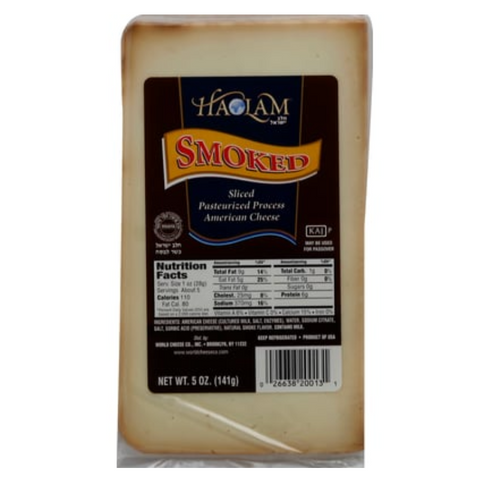 Haolam Smoked Pasteurized Processed American Sliced Cheese, 6 oz.