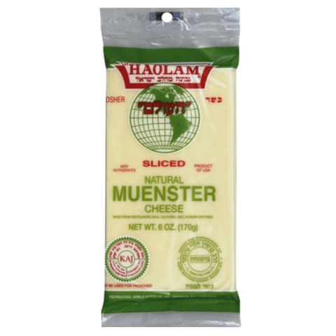Haolam Muenster Sliced Cheese, 6 oz.
