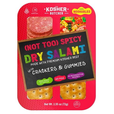 Kosher Butcher Kids Dry Salami With Gummies (Not Too Spicy), 2.55 oz.