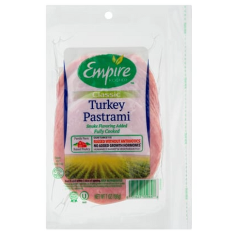 Empire Kosher Classic Turkey Pastrami, 7 oz.