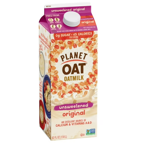 Planet Oat Unsweetened Original Oat Milk, 52 oz