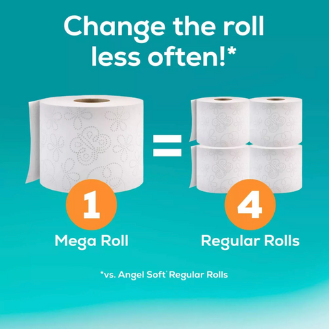 Angel Soft Toilet Paper 320 Sheets Per Roll, 6 Mega Rolls