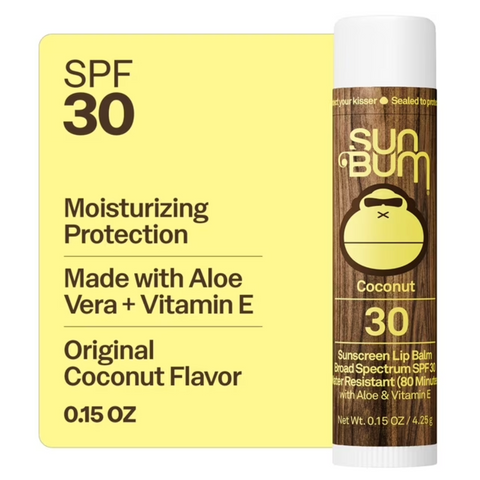 Sun Bum Sunscreen Lip Balm, Coconut, SPF 30, 0.15 oz