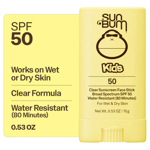 Sun Bum Kids Clear Sunscreen Face Stick, SPF 50, 0.53 oz