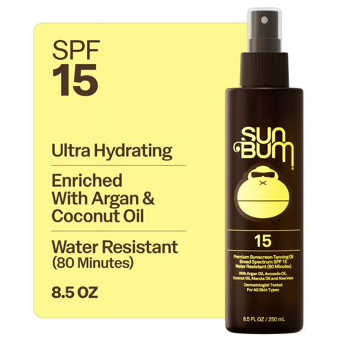 Sun Bum Premium Sunscreen Tanning Oil with Argan Oil, SPF 15, 8.5 fl oz