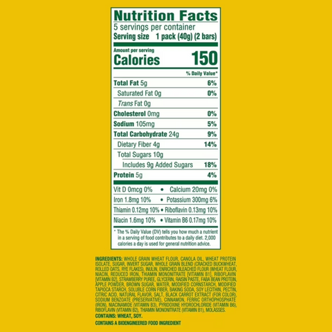belVita Fruit Bakes, Strawberry, Soft Baked Breakfast Bars, 5 Count