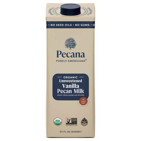 Pecana USDA Organic Unsweetened Vanilla Pecan Milk, 32 fl oz