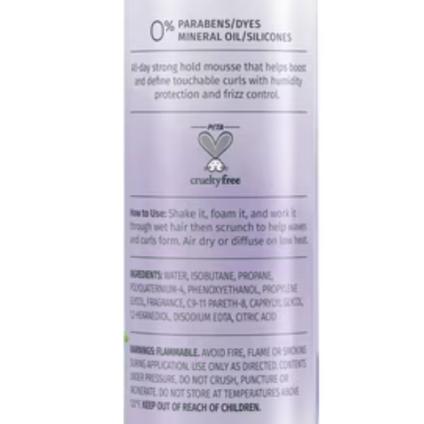 Herbal Essences Curl Boosting Mousse, All Day Hold, Frizz Control, 6.8 fl oz