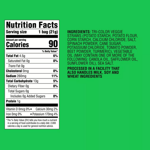 Good & Gather™ Sea Salt Veggie Straws Potato & Vegetable Snack Multipack, .75oz 12 Count