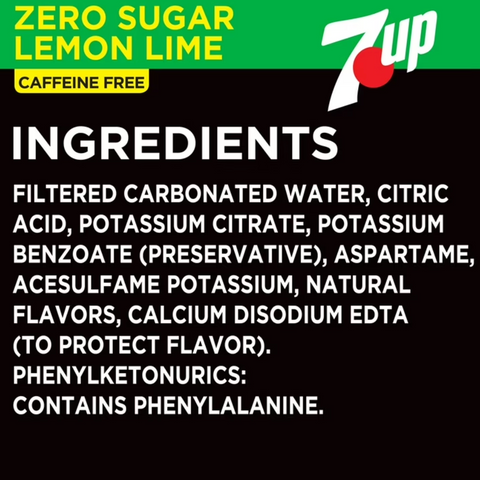 7UP Zero Sugar Soda 12fl oz, 12 Ct