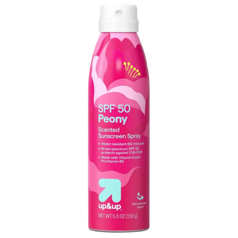 up&up™ Sunscreen Spray, SPF 50, Pink Peony, 5.5oz