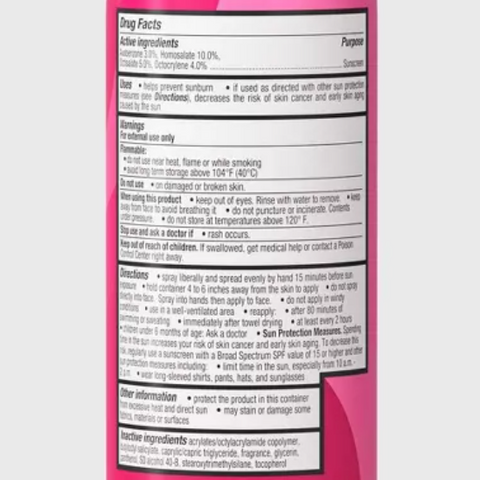 up&up™ Sunscreen Spray, SPF 50, Pink Peony, 5.5oz